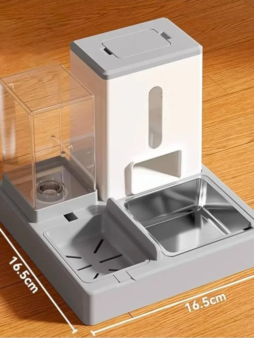 2 in 1 Cat Bowl and Water Feeder Large Capacity for Rabbits Puppy Medium Pet